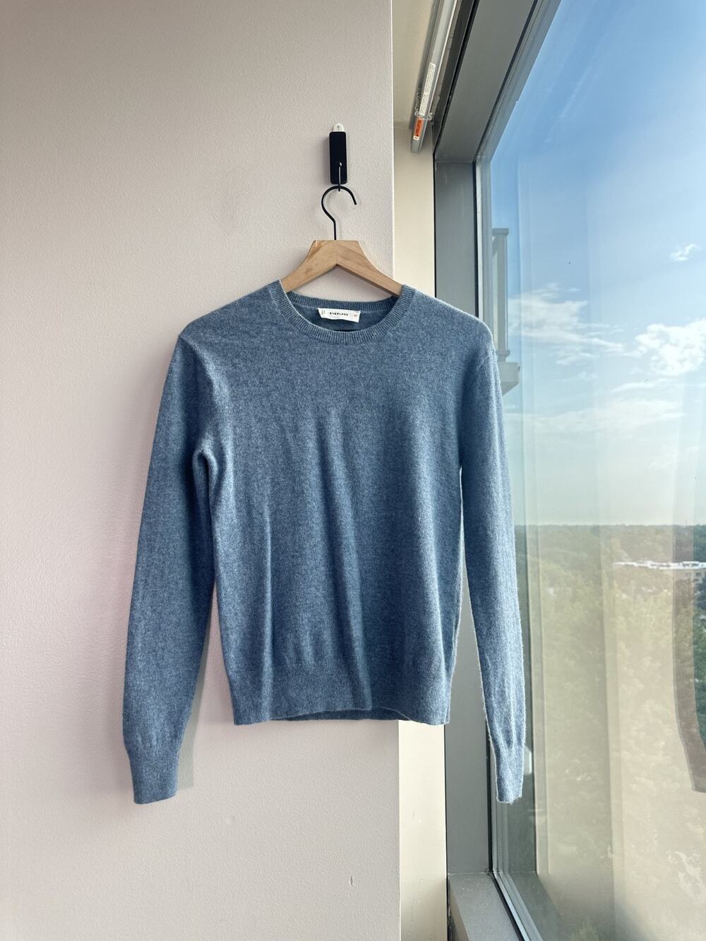 Everlane 100% Cashmere Teal Crewneck Sweater Women's Luxury Sz XS